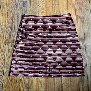 Vintage preppy abstract print mini skirt